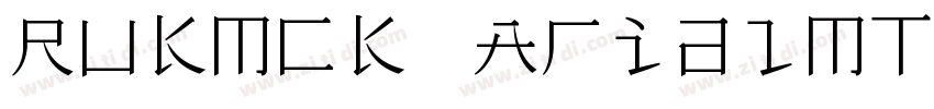 RUKMCK ArialMT 常规字体转换